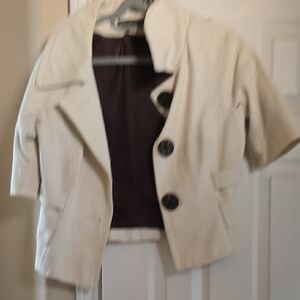 Zara Kids Ivory Blazer with Dark Buttons